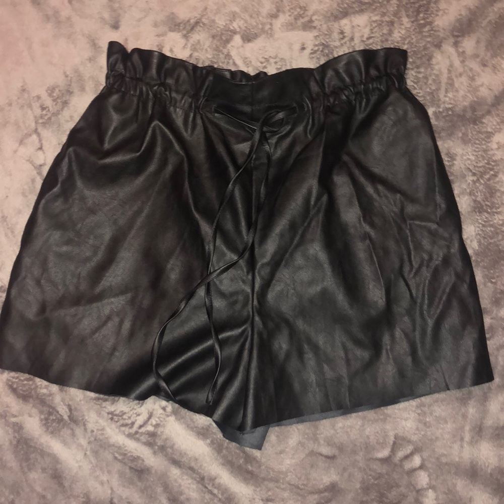 NWT FAUX LEATHER SHORTS